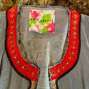 Free people beaded cropped jacket